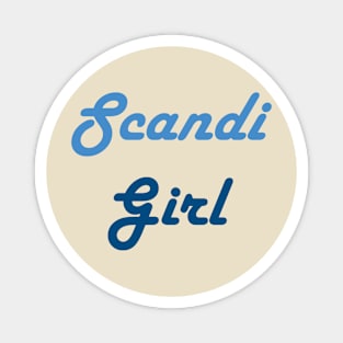 Scandi Girl Blue Two Tone Magnet